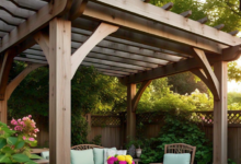 pergola with roof